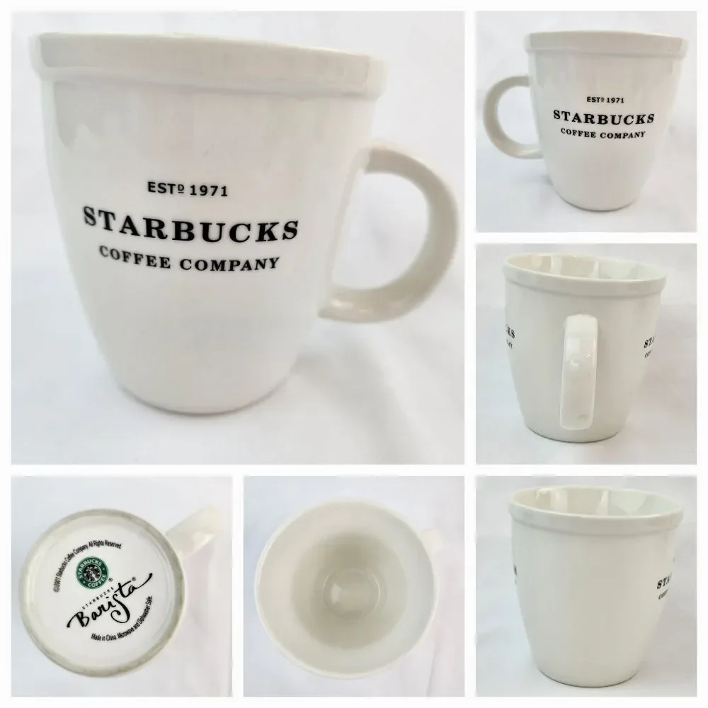 ☕️Starbucks 2007 Ivory Est 1971 Abbey Ceramic 16oz Mug
